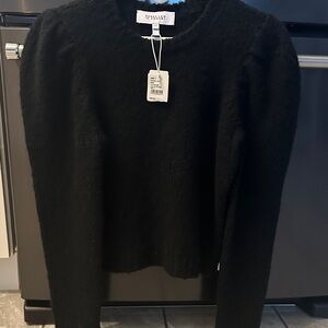 Brand new Black Sweater with puff sleeves soft
